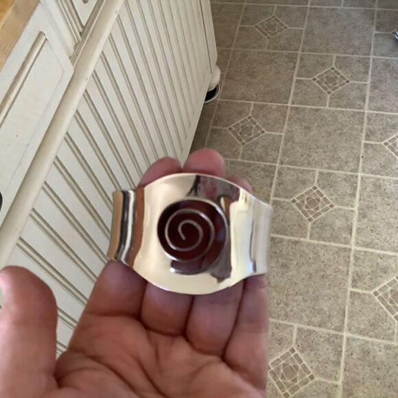 NWOT 𝅺sterling SILVER 925 GREEK DESIGN WIDE CUFF BRACELET NEW WITH TAG​​ - Picture 6 of 12